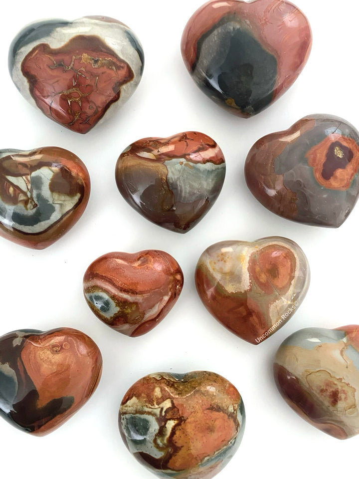 Polychrome Jasper Hearts