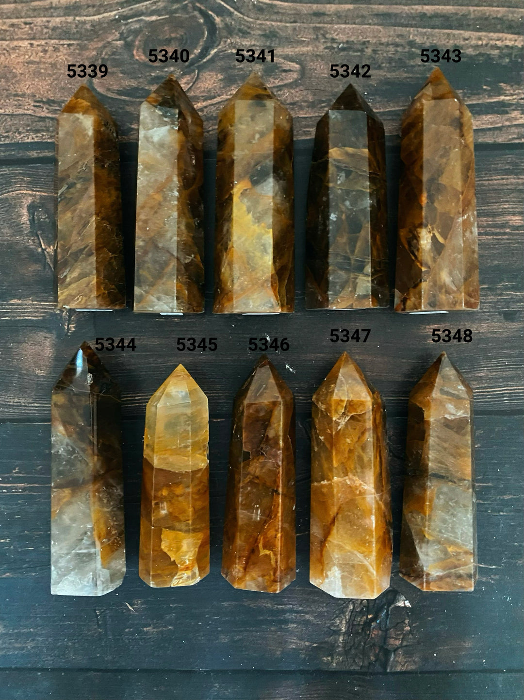 Golden Healer Quartz Towers (dark tones)
