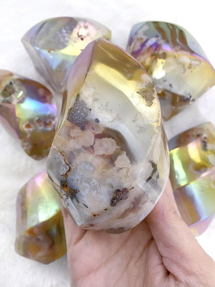 Aura Flower Agate Flames - Uncommon Rocks