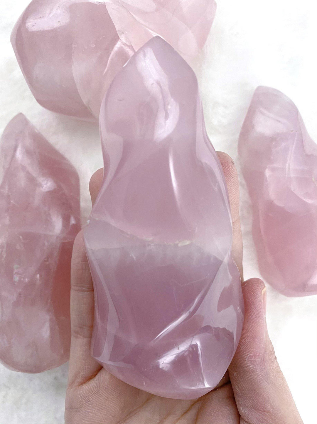 Rose Quartz Flame - Uncommon Rocks