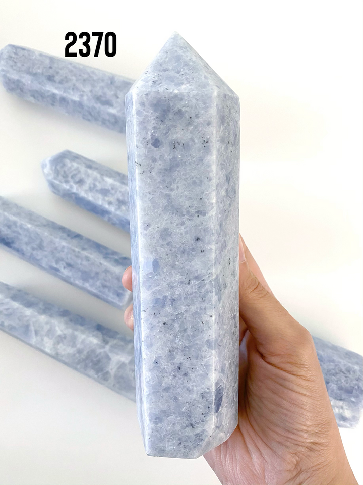 Blue Calcite Towers - Uncommon Rocks