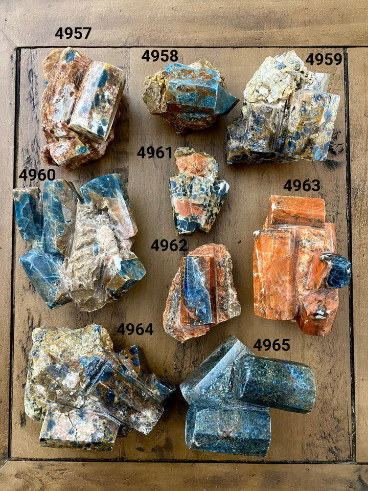 Blue Apatite in Matrix Specimens