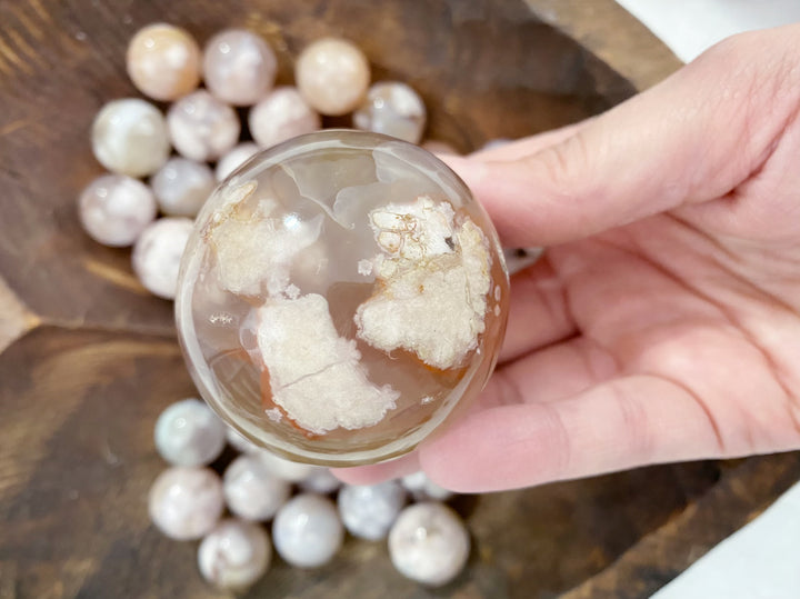 Flower Agate Spheres