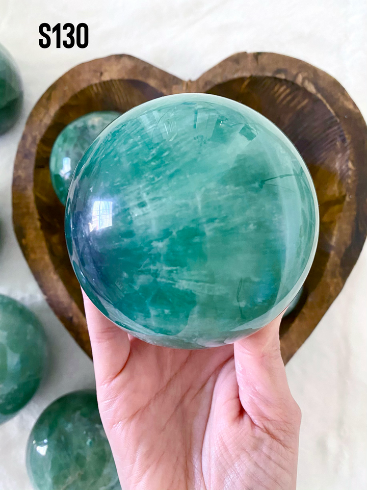 Green Fluorite Spheres - Uncommon Rocks