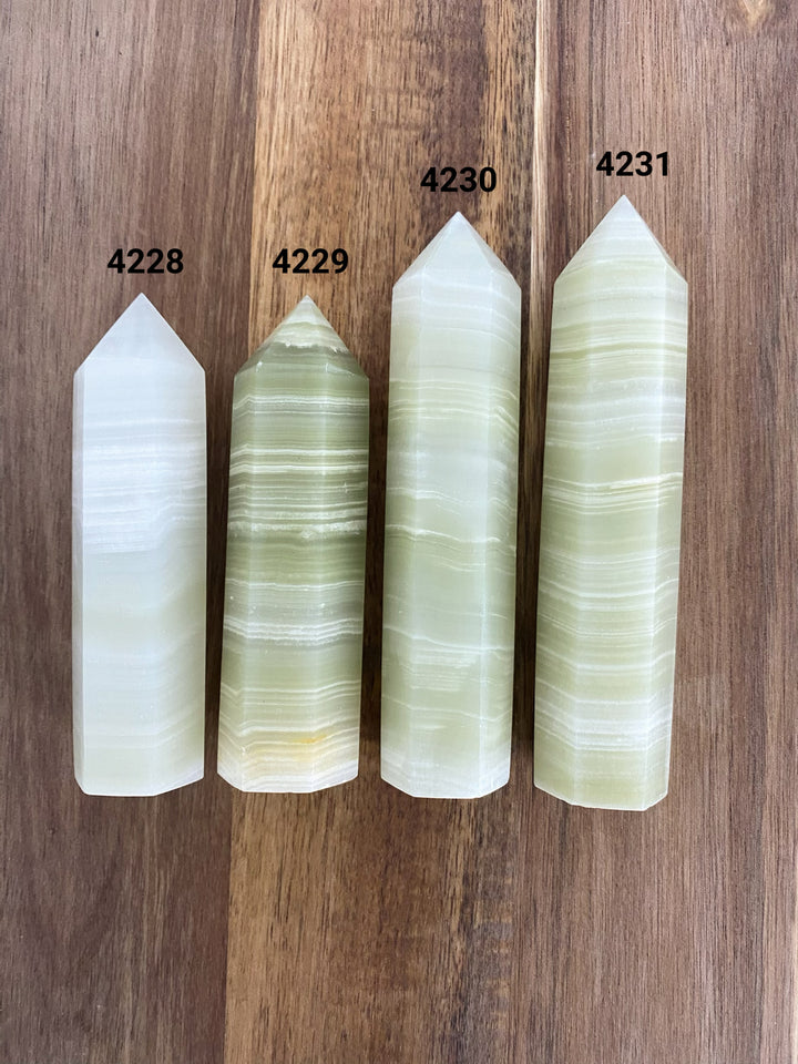 Green Banded Onyx Towers