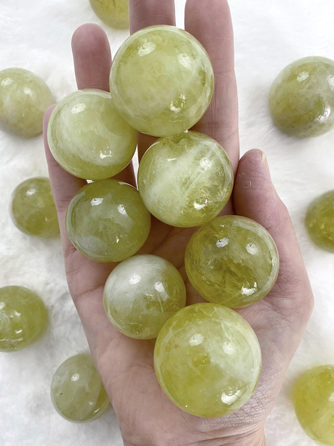 Citrine Spheres - Uncommon Rocks