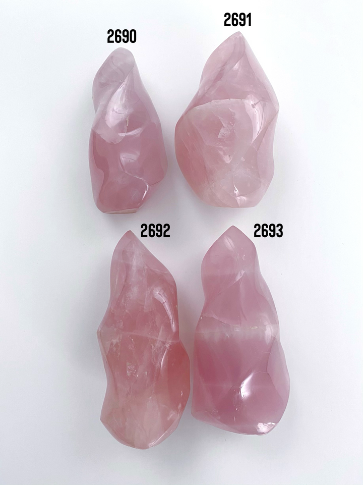 Rose Quartz Flame - Uncommon Rocks