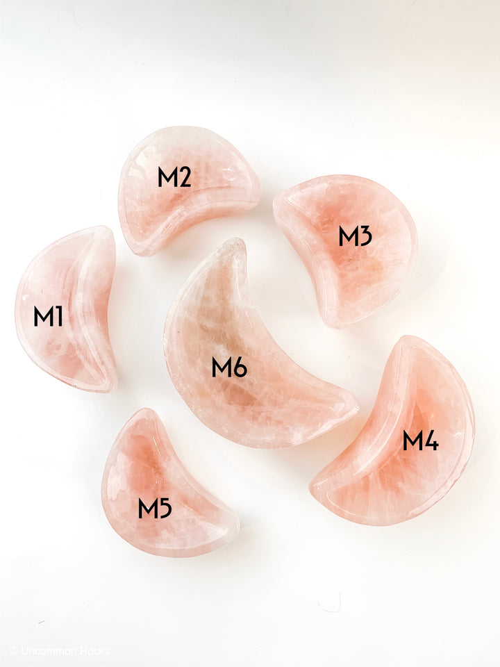 Rose Quartz Moon Bowls
