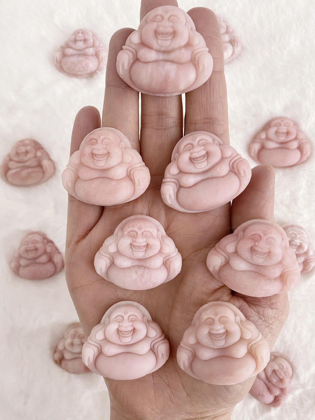 Pink Opal Carved Buddha - Uncommon Rocks