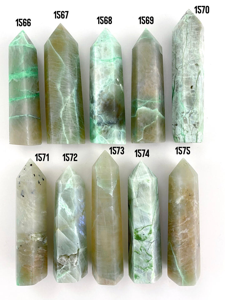 Green Moonstone Garnierite Towers