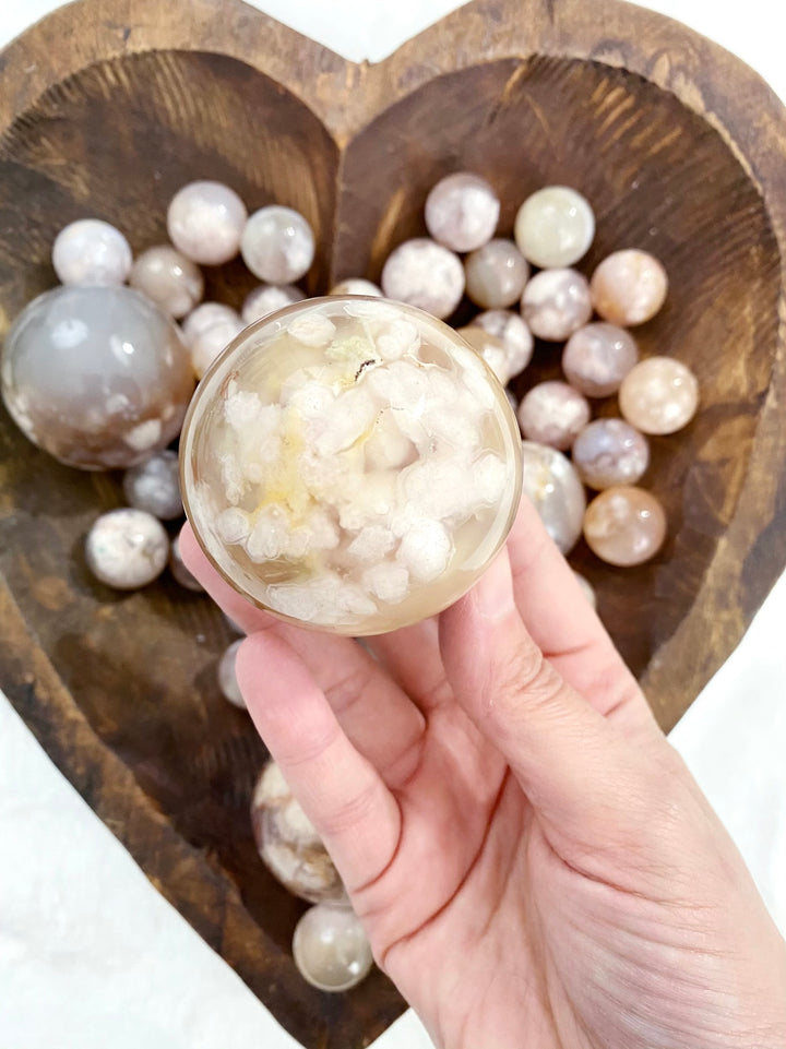 Flower Agate Spheres