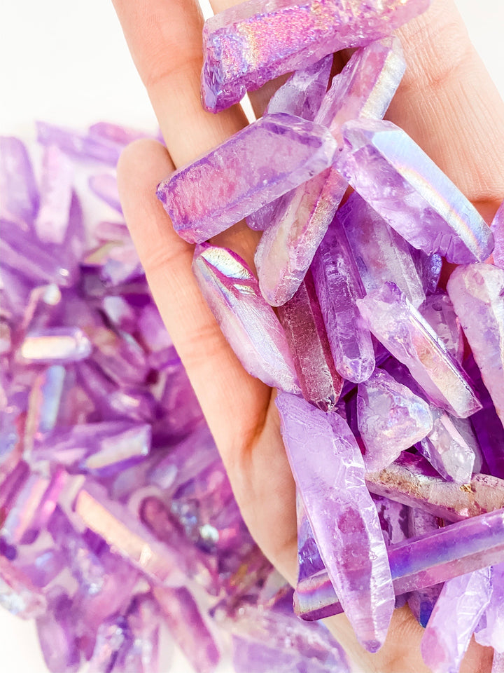 Natural Clear Quartz Dyed Points