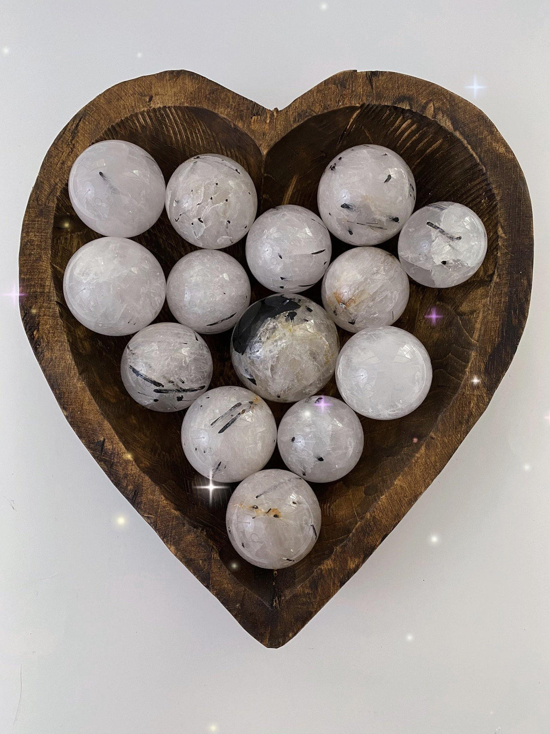 Black Tourmaline in Quartz Spheres - Uncommon Rocks