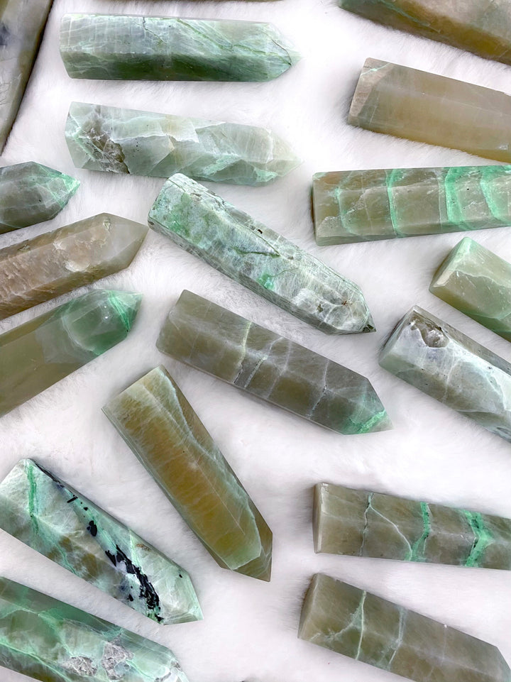 Green Moonstone Garnierite Towers