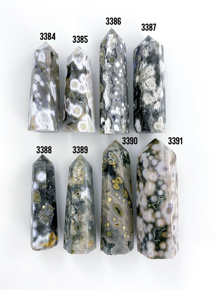 Ocean Orbicular Jasper Towers - Uncommon Rocks