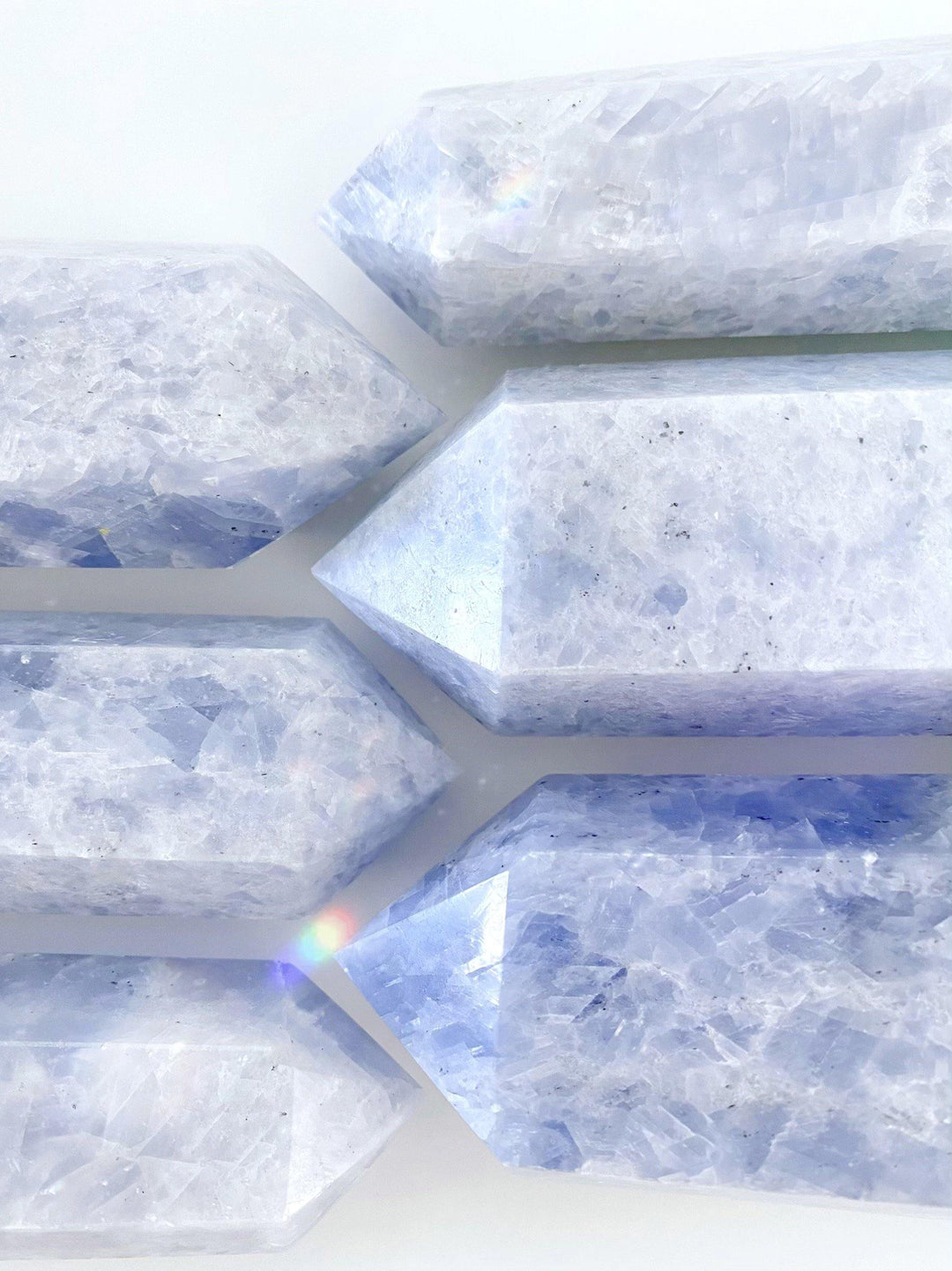 Blue Calcite Towers - Uncommon Rocks