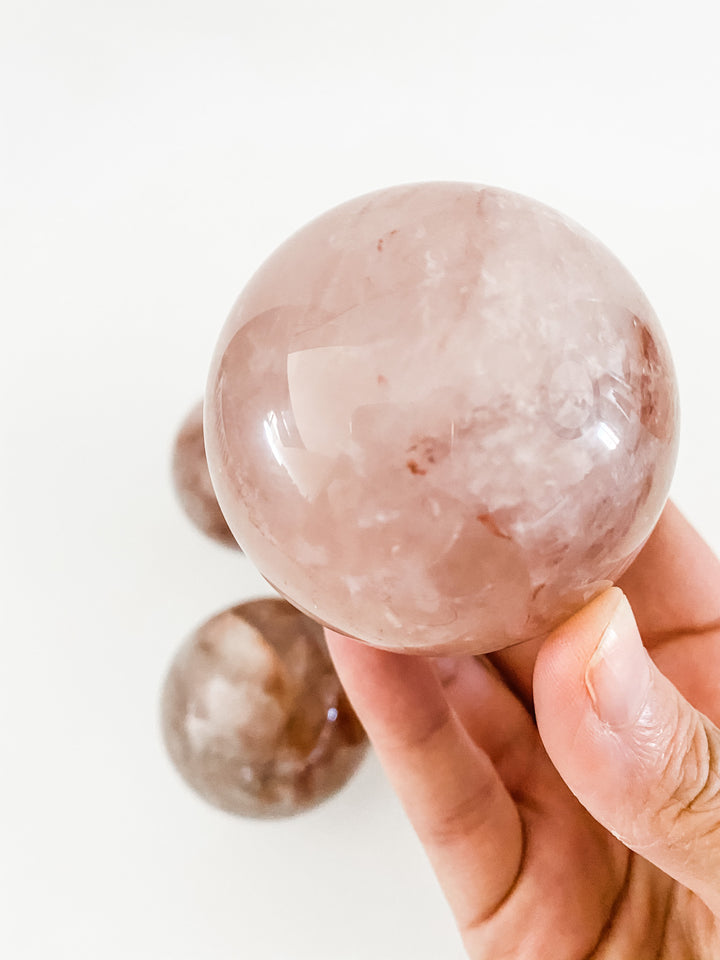 Fire Quartz (Hematoid) Spheres