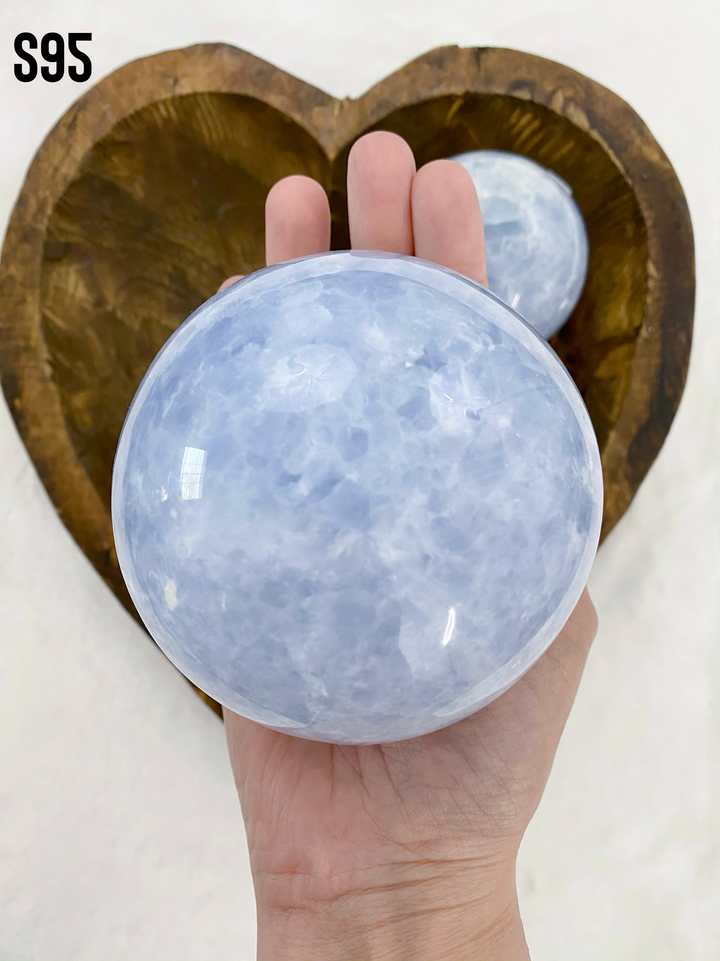 Blue Calcite Spheres - Uncommon Rocks