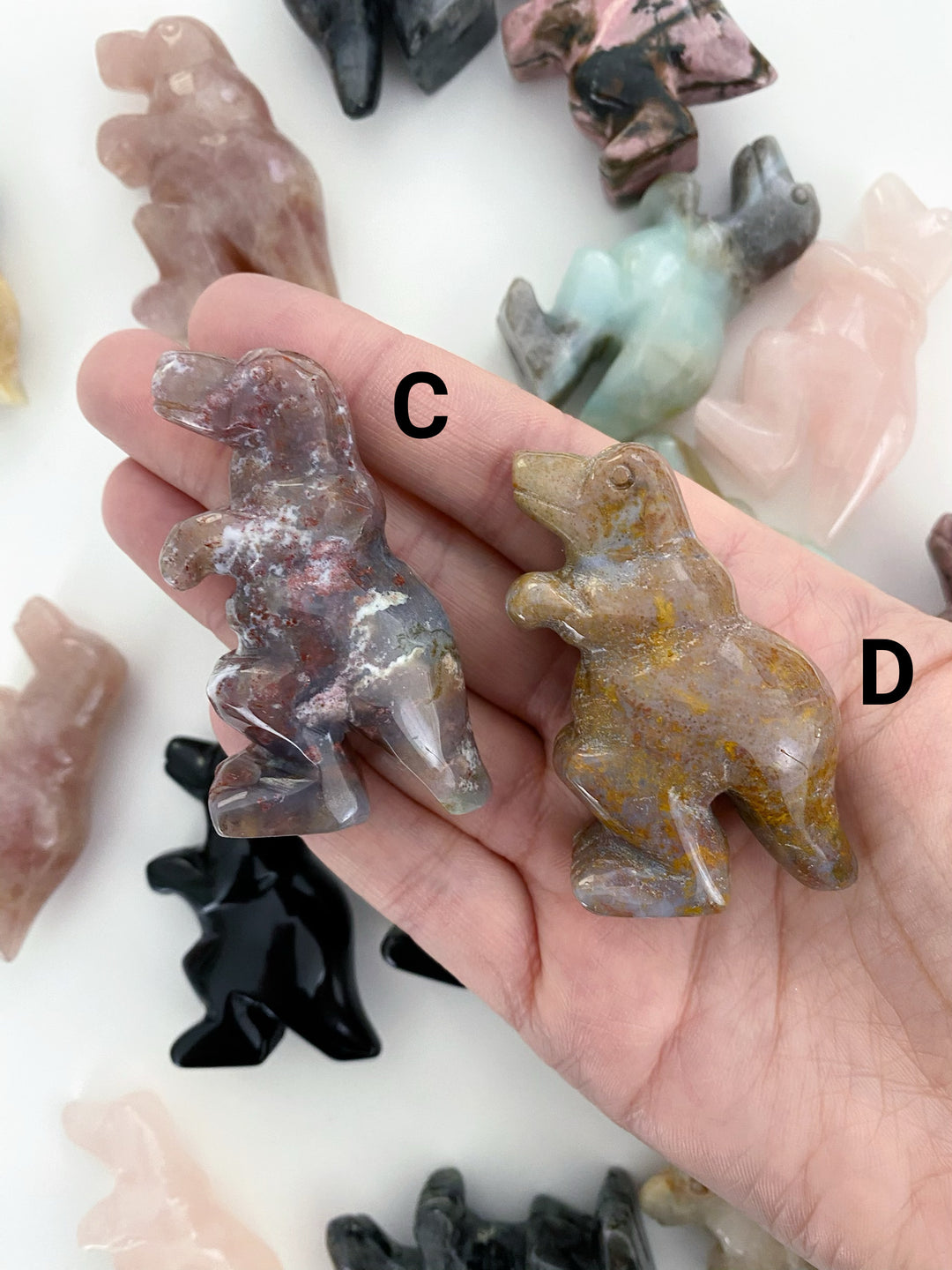 Ocean Jasper Dinosaur Carving