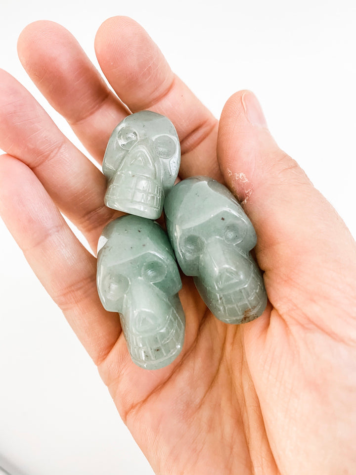 Green Aventurine mini Skulls