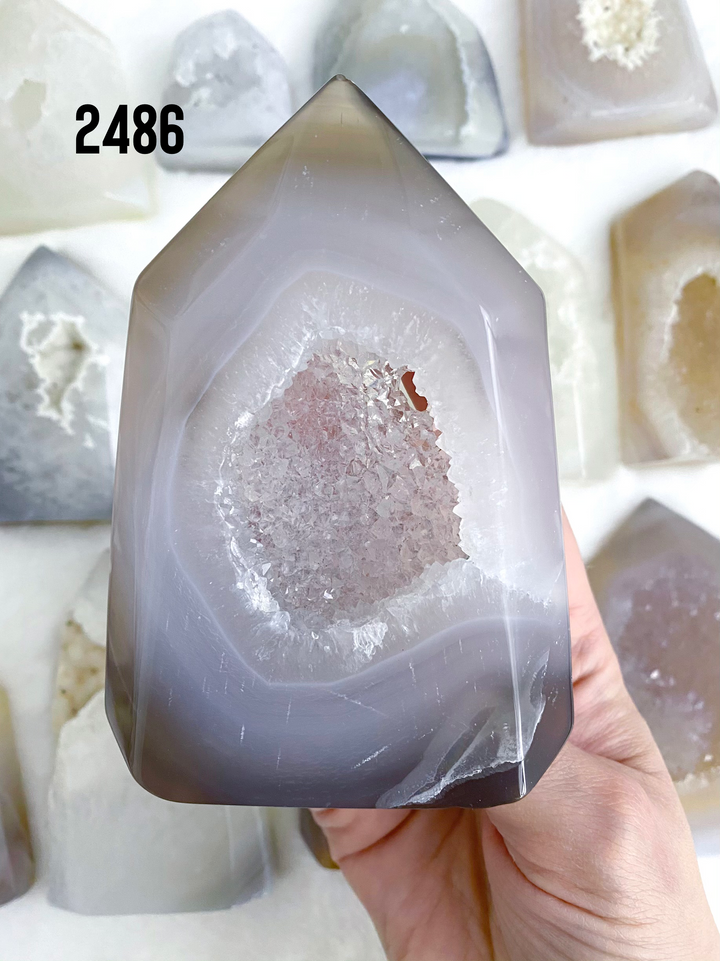 Agate Druzy Towers - Uncommon Rocks