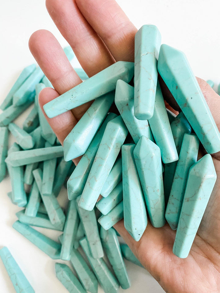 Blue Howlite Points - Uncommon Rocks