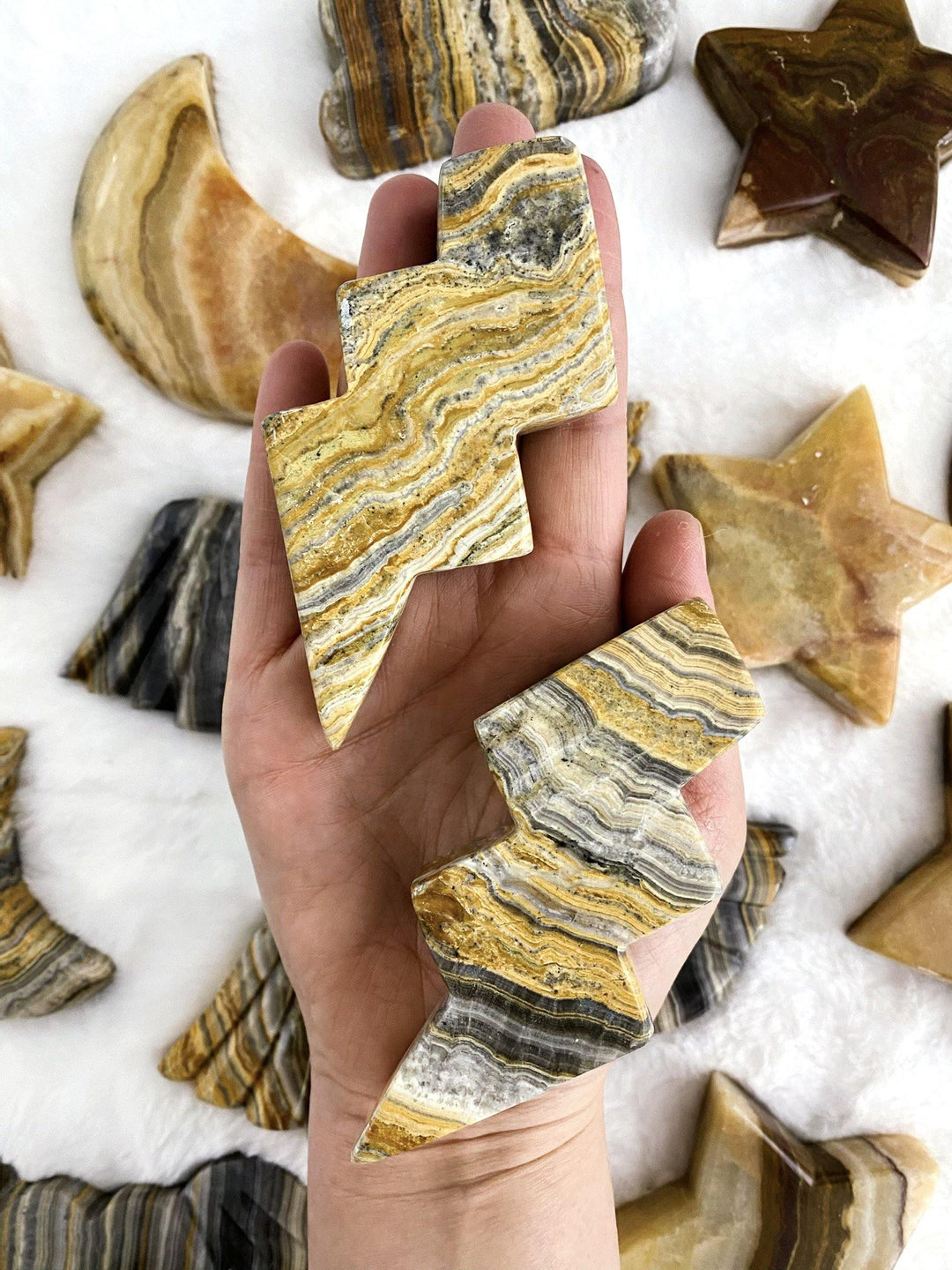 Banded Carved Lighting Stone - Uncommon Rocks