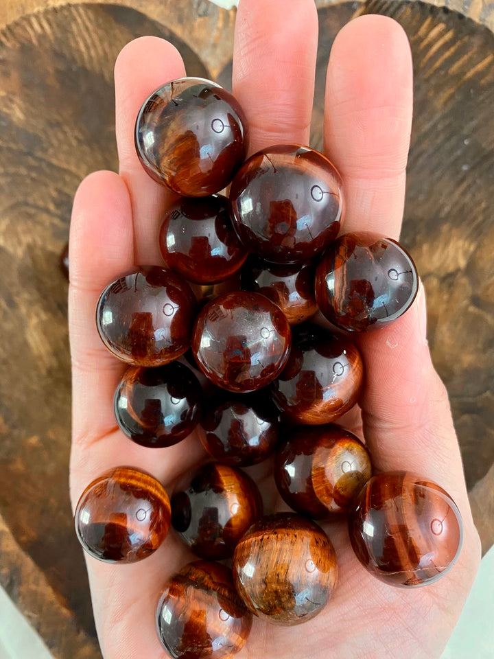Red Tiger Eye Spheres