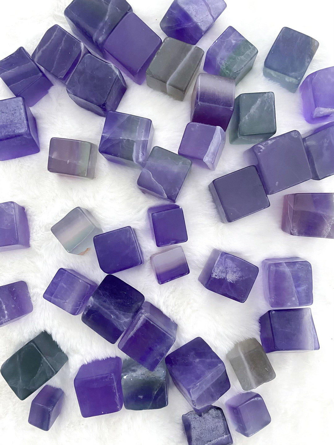 Indigo Fluorite Tumbled Cubes - Uncommon Rocks