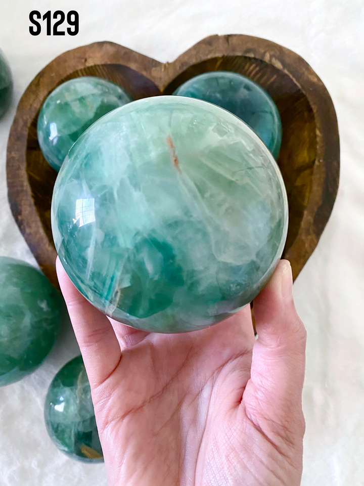 Green Fluorite Spheres - Uncommon Rocks