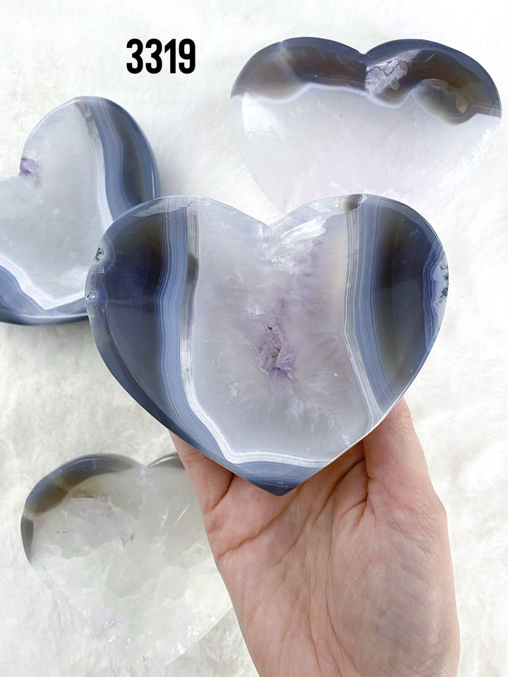 Agate Heart Bowls - Uncommon Rocks
