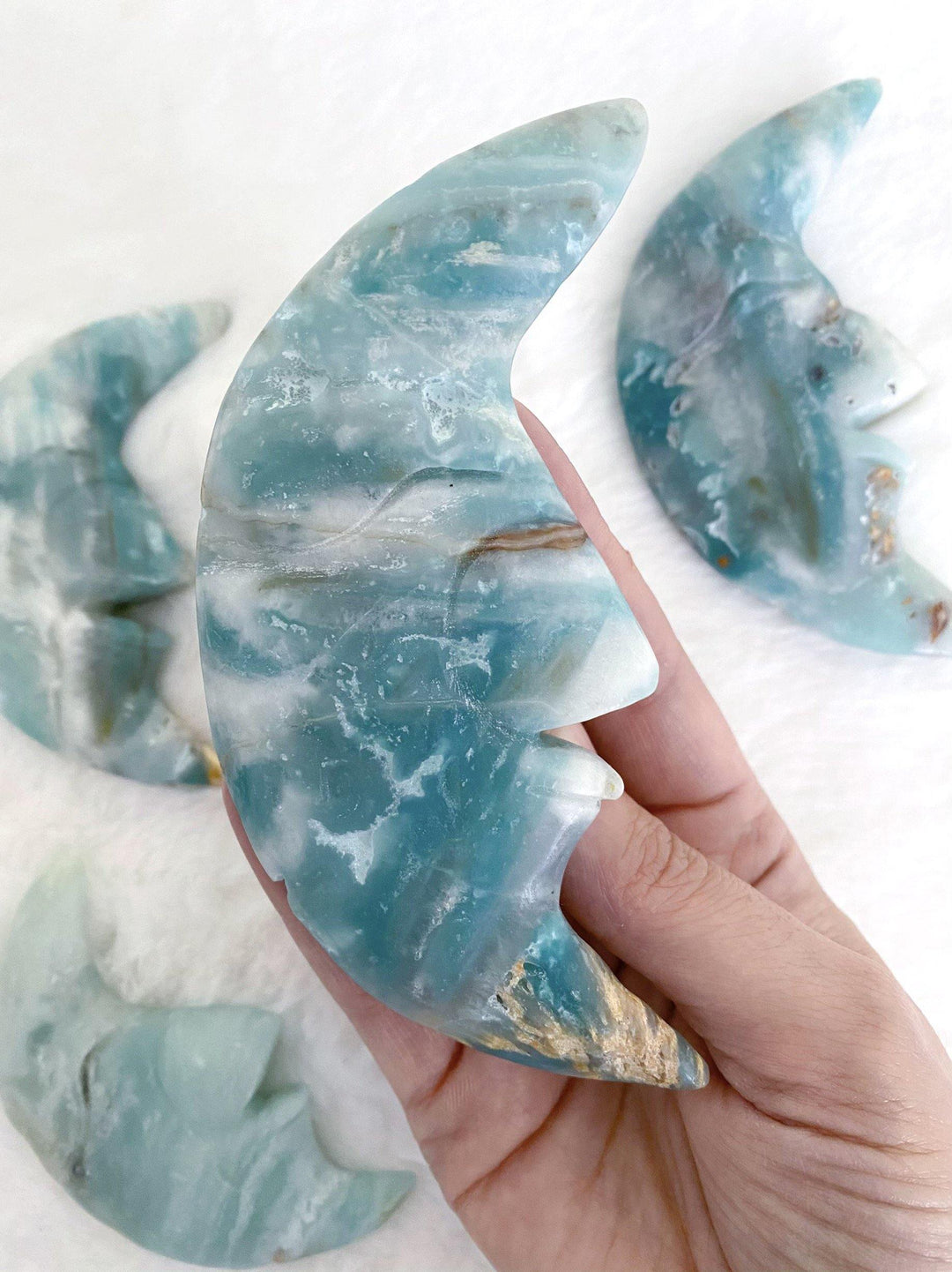 Caribbean Calcite Moon Face - Uncommon Rocks