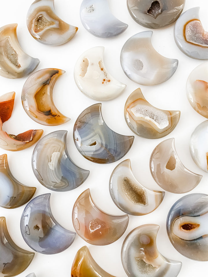 Druzy Agate Moons