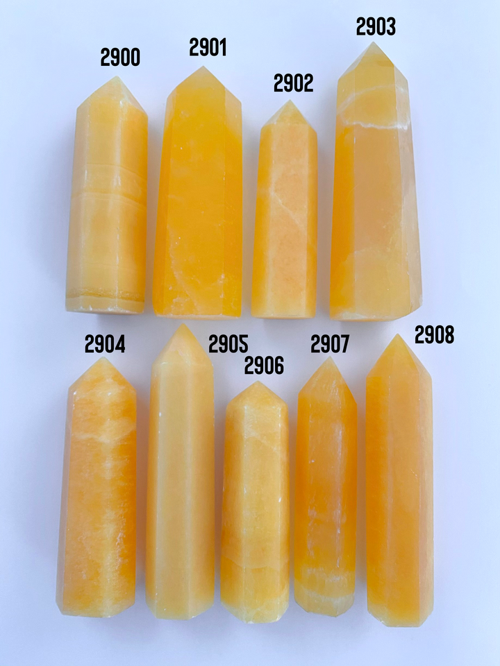 Orange Calcite Towers - Uncommon Rocks