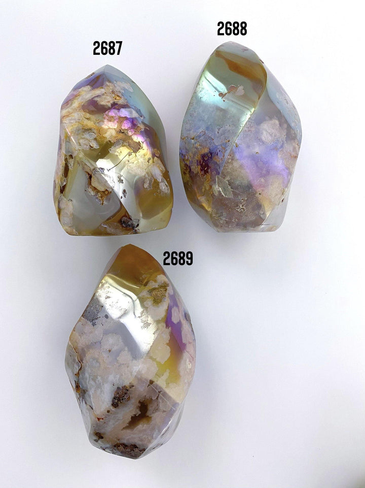 Aura Flower Agate Flames - Uncommon Rocks