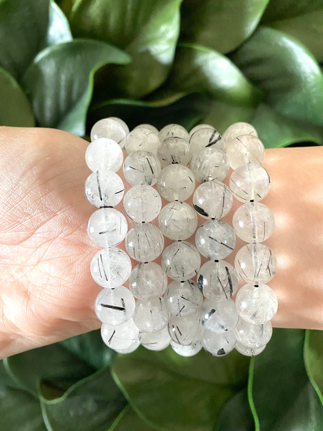 Tourmaline in Quartz Bracelets