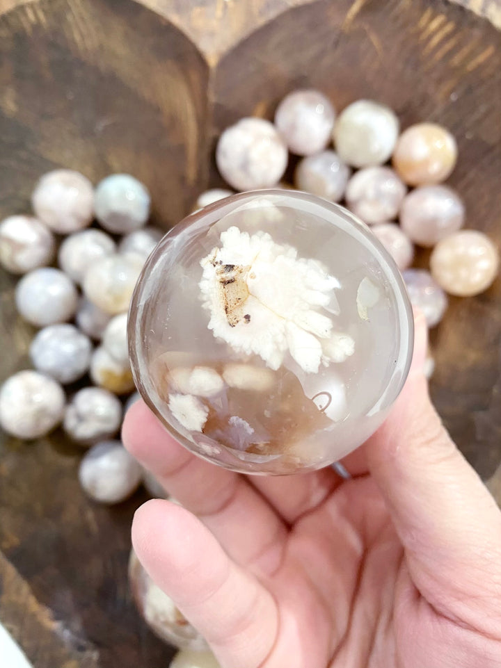 Flower Agate Spheres