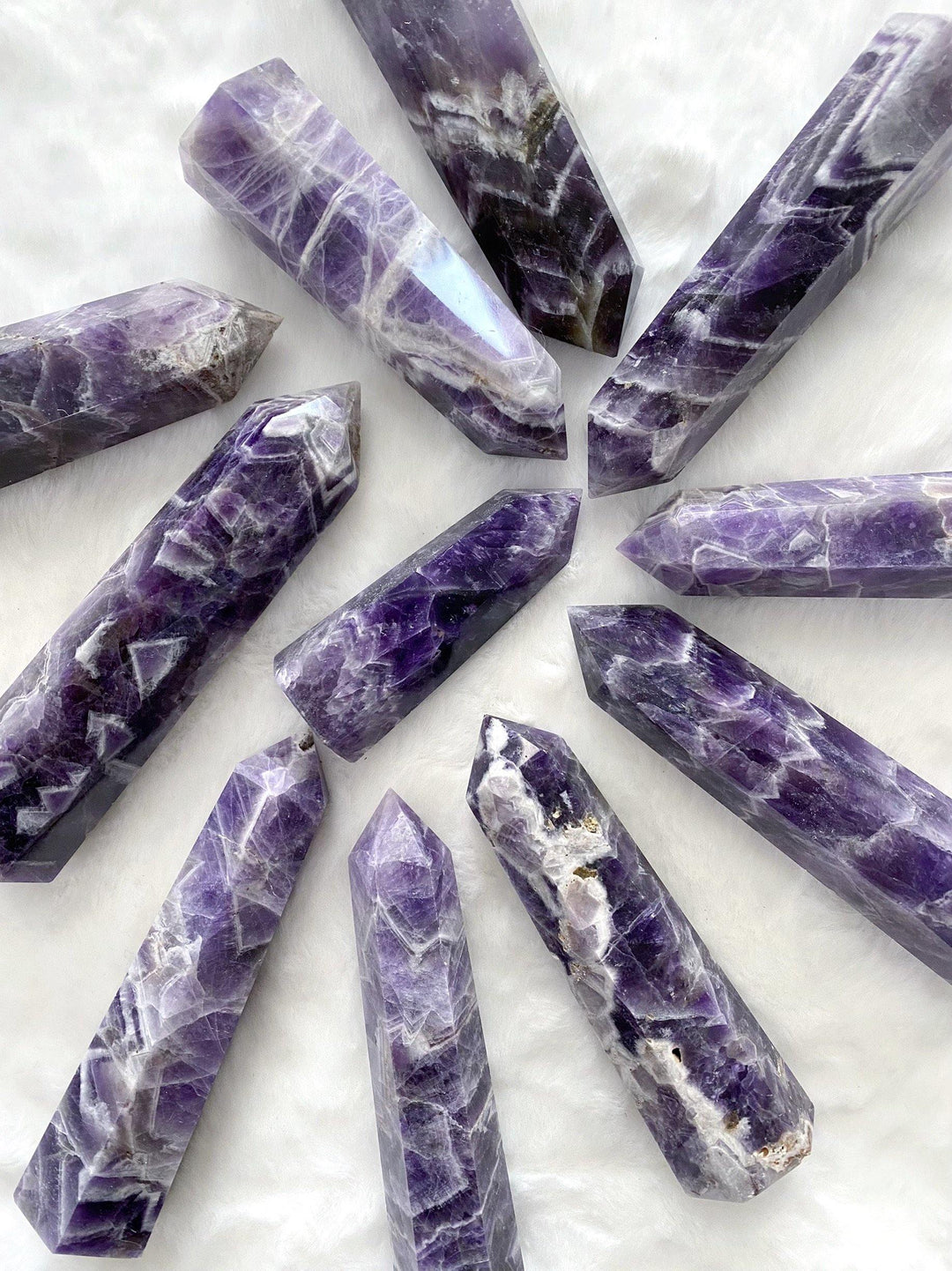 Amethyst Chevron Towers - Uncommon Rocks