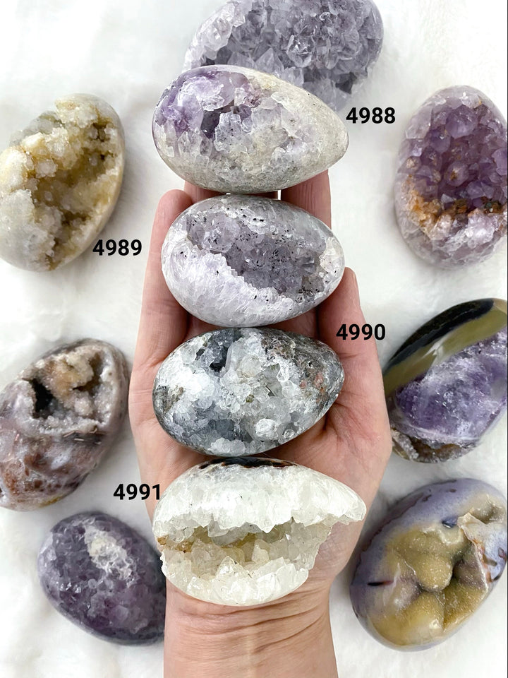 Agate Geode Druzy Eggs
