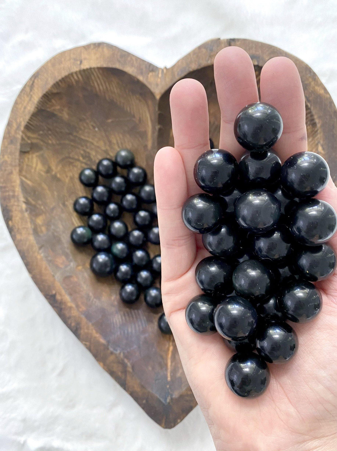 Black Obsidian small Spheres - Uncommon Rocks