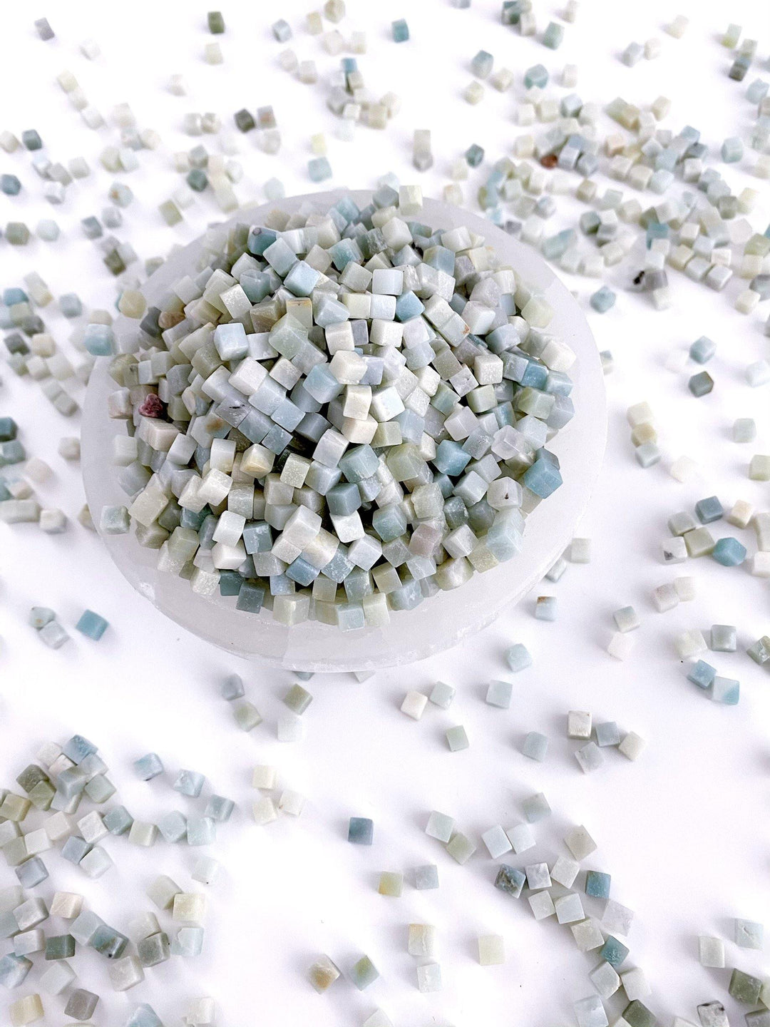 Aquamarine Mini Tumbled Cubed Stones - Uncommon Rocks