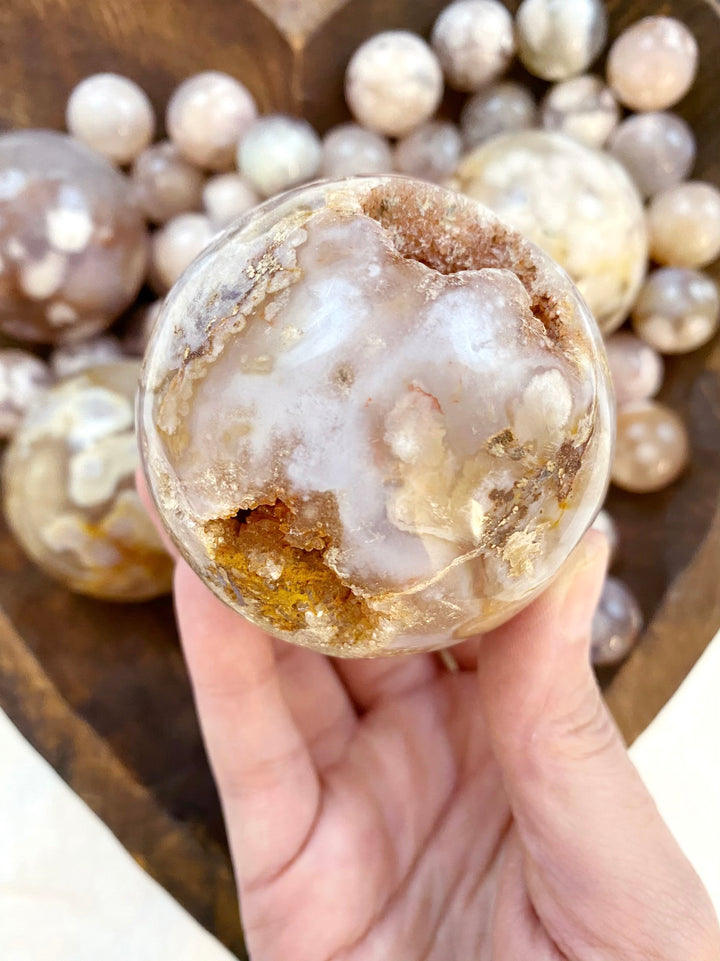 Flower Agate Spheres