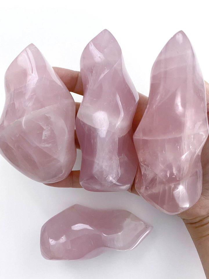 Rose Quartz Flame - Uncommon Rocks