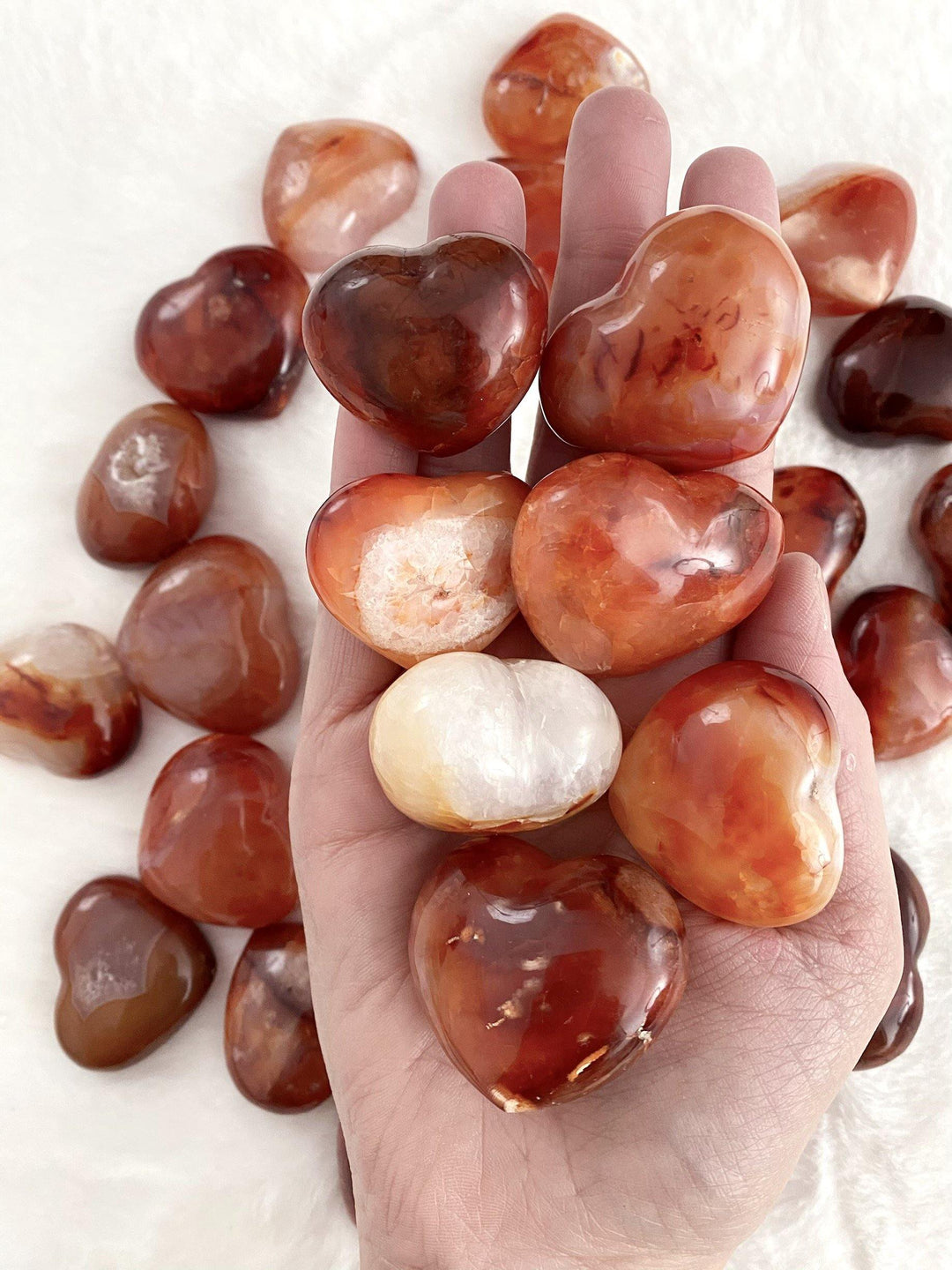 Carnelian Hearts - Uncommon Rocks