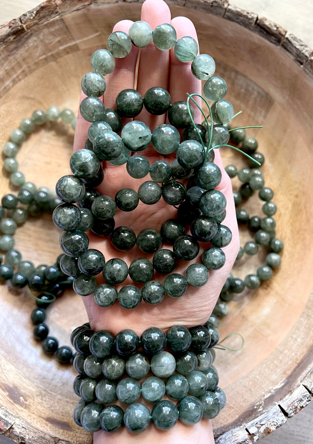 Green Rutilated Quartz Bracelets