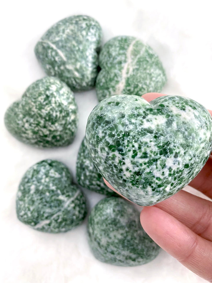 Green Spot Jasper Heart