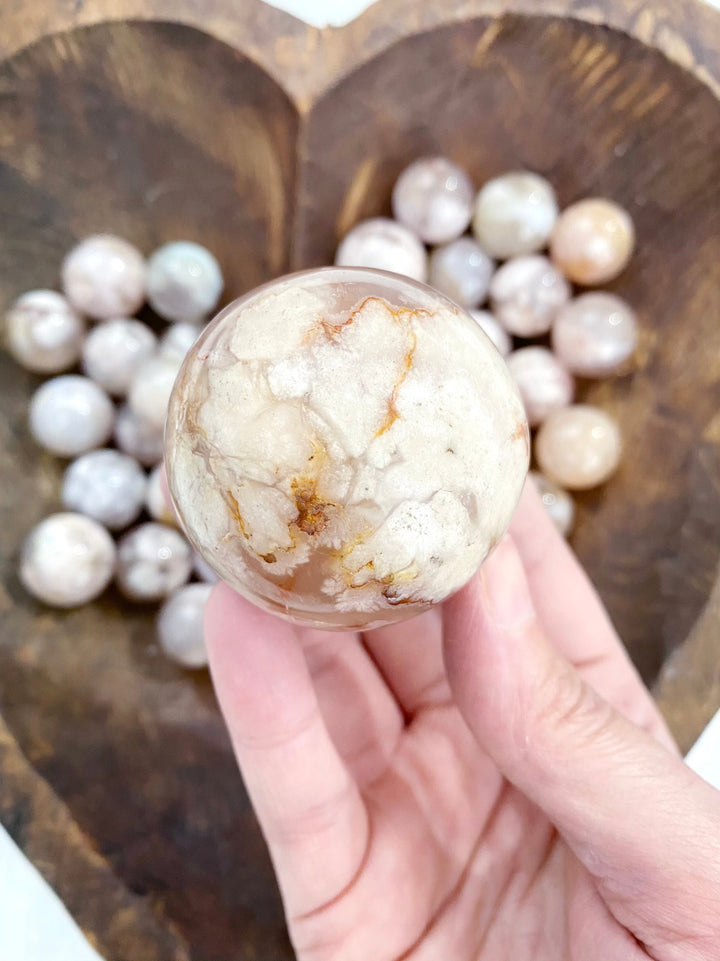 Flower Agate Spheres