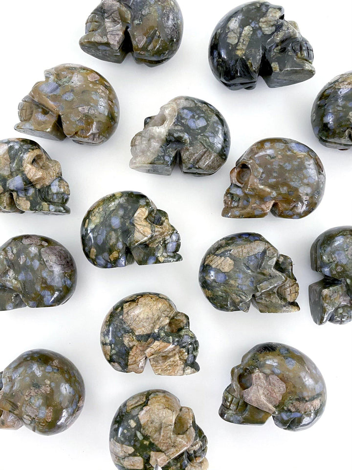 Que Sera Carved Skulls - Uncommon Rocks