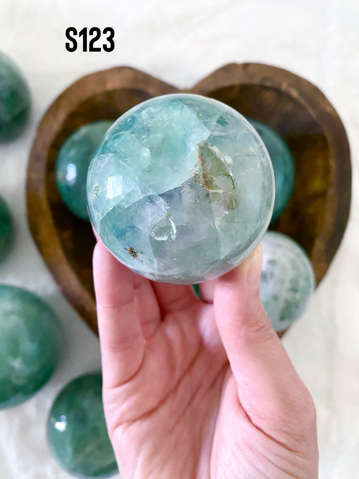 Green Fluorite Spheres - Uncommon Rocks