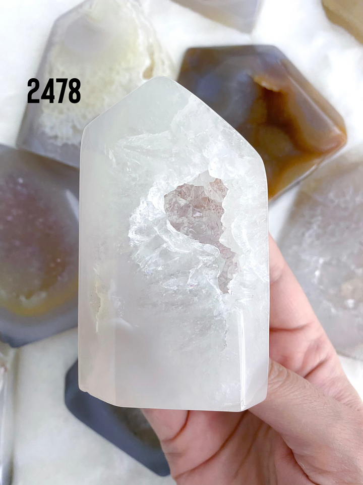 Agate Druzy Towers - Uncommon Rocks